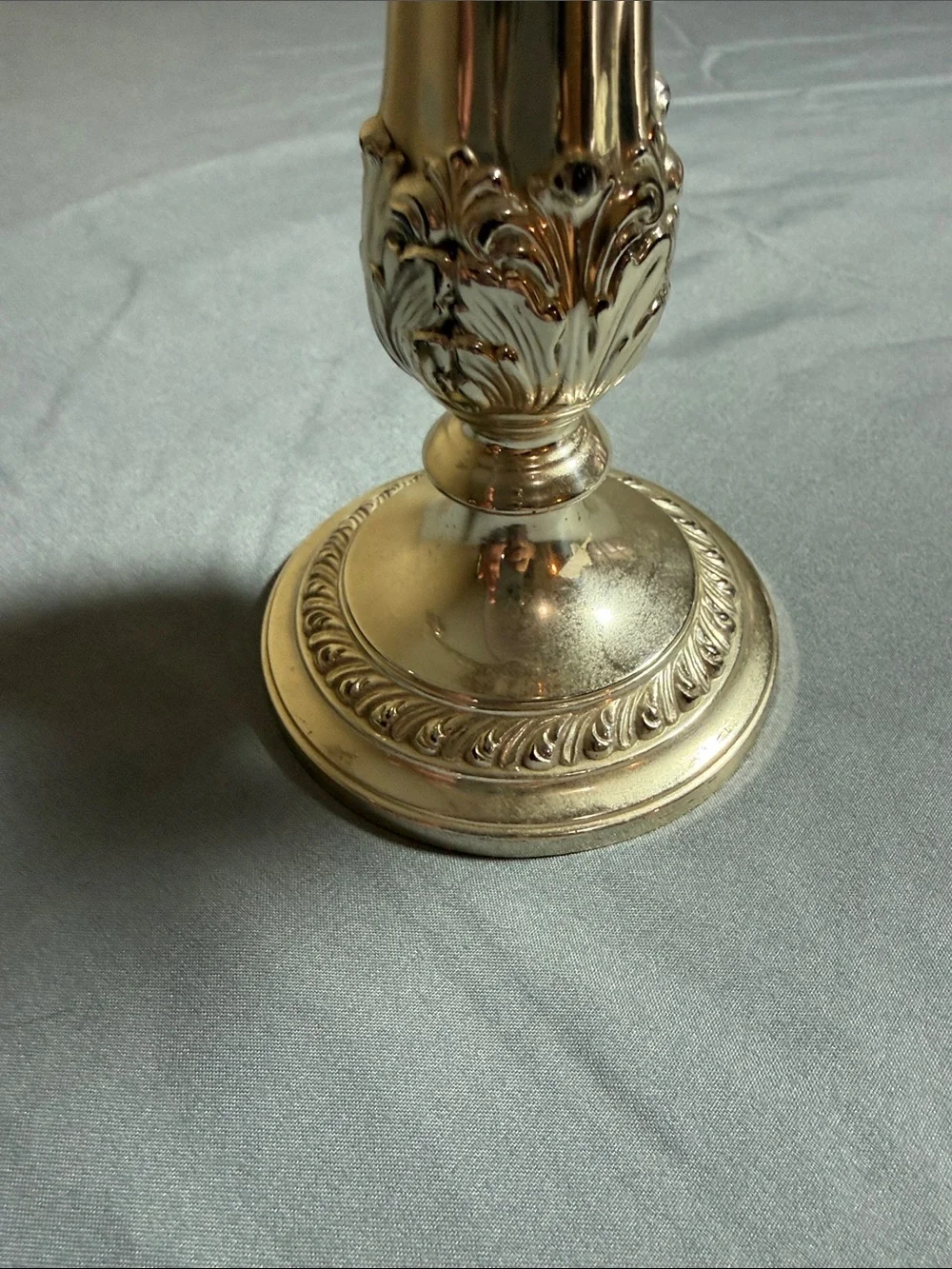 Vintage Ornate Silver Plated 3-Arm Candelabra Candle Holder Baroque Model 2203